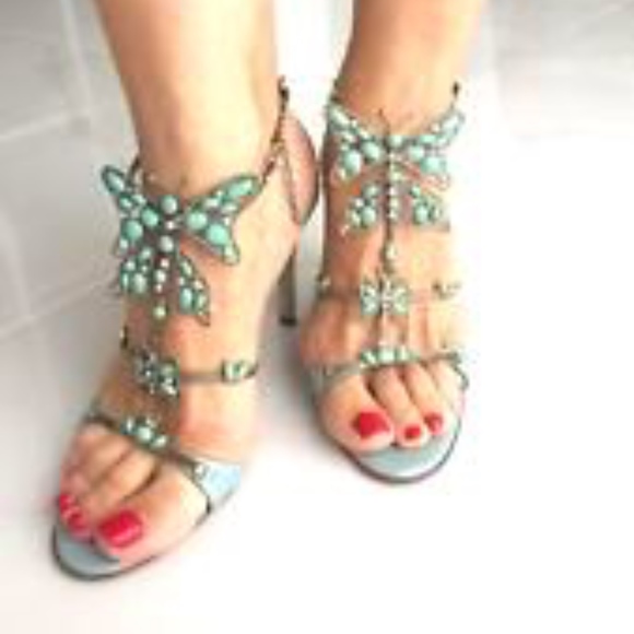 NWOT! GIUSEPPE ZANOTTI CABACHON BUTTERFLY SANDALS - Picture 5 of 5